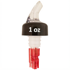 Thumbnail image #1 for Winco Benchmark 23752 Pour Bottle Pourers, 1 oz, Red