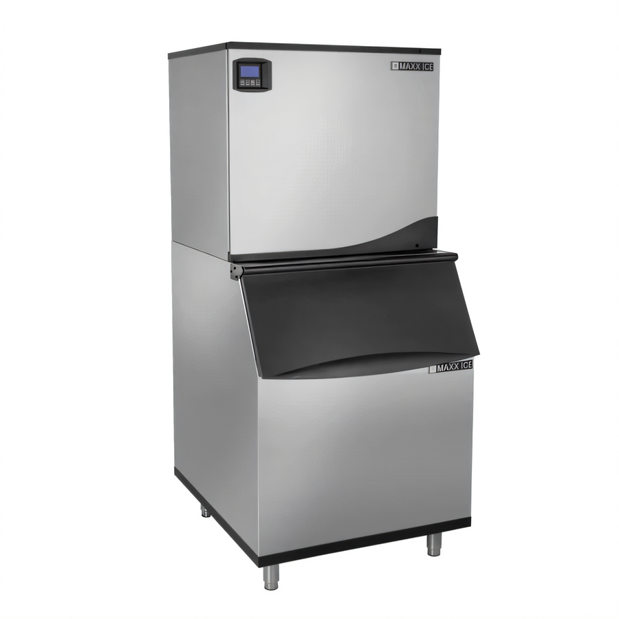 Product image #1 for Maxx Ice Intelligent Series 30-Inch Air-Cooled Half Dice Modular Ice Machine with 580-Lb Storage Bin