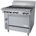Thumbnail image #1 for Garland Cuisine Series 36-Inch Heavy Duty Gas Range with 3 Open Burners, 3 Hot Tops, and Standard Oven