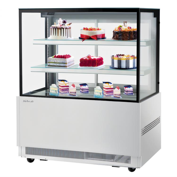 Product image #1 for Turbo Air 47-1/4-Inch Full-Service Refrigerated Bakery Display Case, Self-Contained, Straight Glass, 17.2 Cu. Ft.