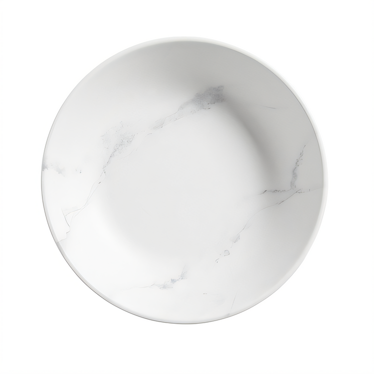 Product image #1 for American Metalcraft Mix & Matte 24 oz. Round Melamine Bowl, Matte Marble Finish