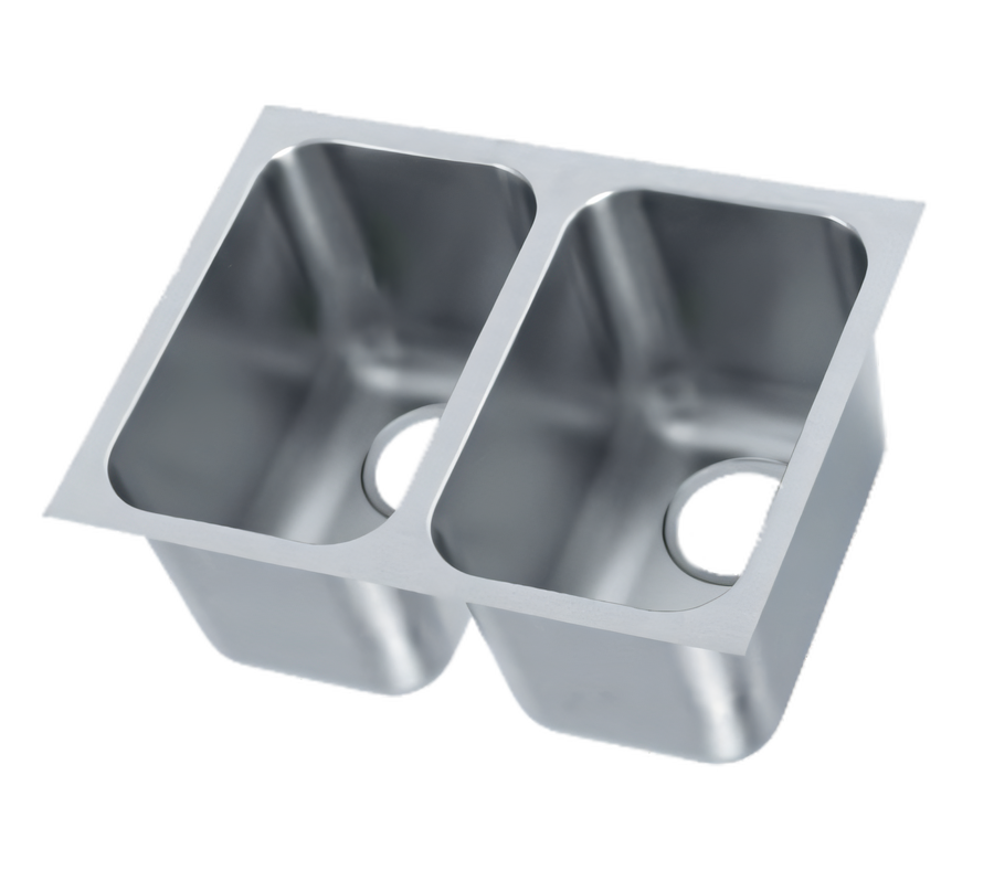 Product image #1 for Vollrath 9102-1 Weld-In Undermount Two-Compartment Stainless Steel Sink