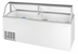 Thumbnail image #1 for Turbo Air 89-Inch White Ice Cream Dipping Cabinet with Curved Glass Top, 16 Top Tub Capacity