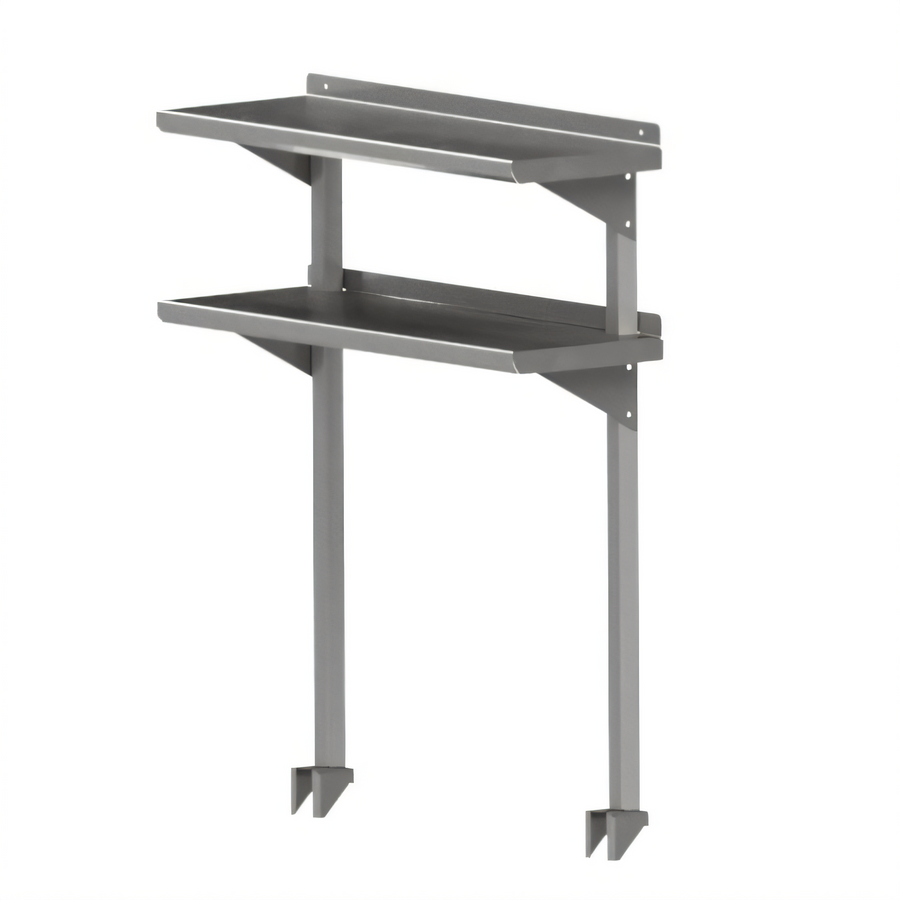Product image #1 for John Boos Double Cantilevered Overshelf, 60W x 18D, 16-Gauge Stainless Steel, Knockdown