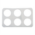 Thumbnail image #1 for Winco Stainless Steel Adapter Plate with Six 4-3/4-Inch Round Cutouts for 2.5 Qt Insets