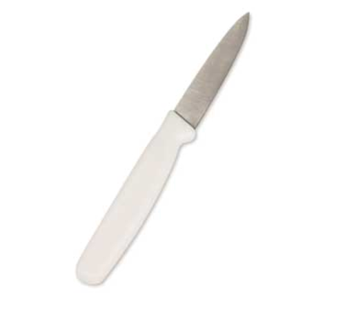 Product image #1 for Crestware 3-1/2 Inch Plain Paring Knife 2-Pack with White Polypropylene Handle