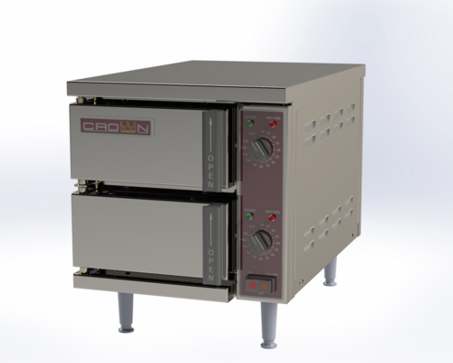 Product image #1 for Crown PSEN-2 Electric Countertop Convection Steamer, 2-Compartment, Auto Fill/Auto Drain