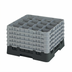 Thumbnail image #2 for Cambro Camrack Full Size 16-Compartment Black Glass Rack, 11 Inch High