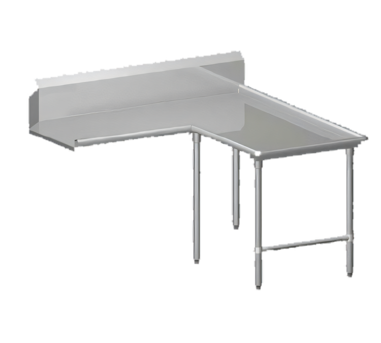 Product image #1 for John Boos Pro-Bowl L-Shaped Island Clean Dishtable, 16-Gauge Stainless Steel, 60" Machine-to-Corner x 72" Corner-to-End, Left-to-Right