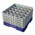 Thumbnail image #2 for Cambro Camrack® Full Size 25-Compartment Glass Rack with 5 Soft Gray Extenders, Navy Blue