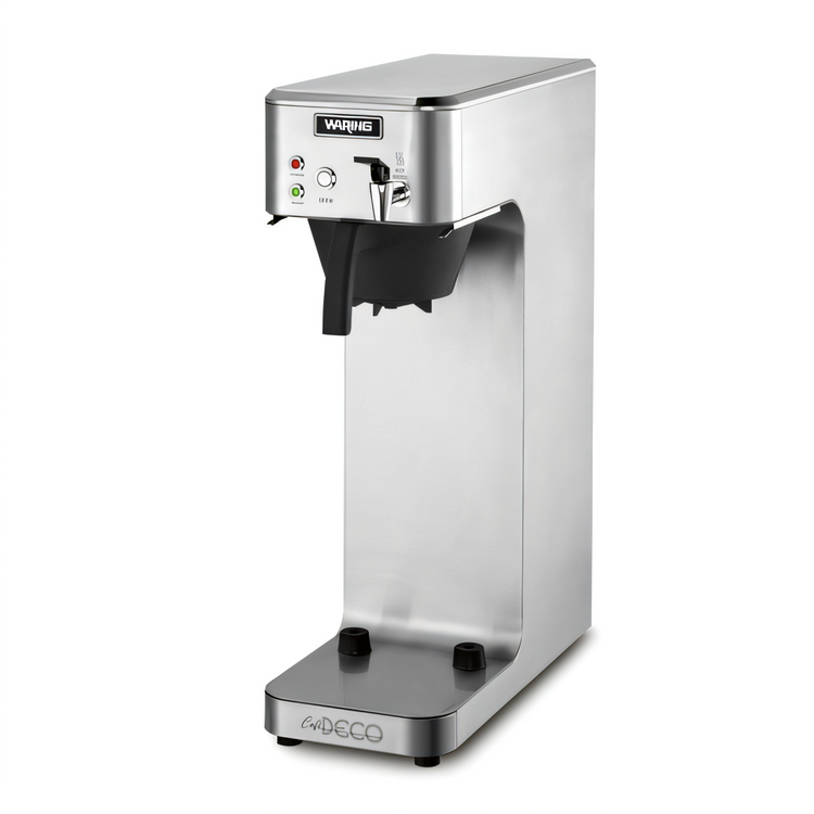 Product image #1 for Waring Café Deco Automatic Fill Airpot Coffee Brewer with Hot Water Faucet, Stainless Steel
