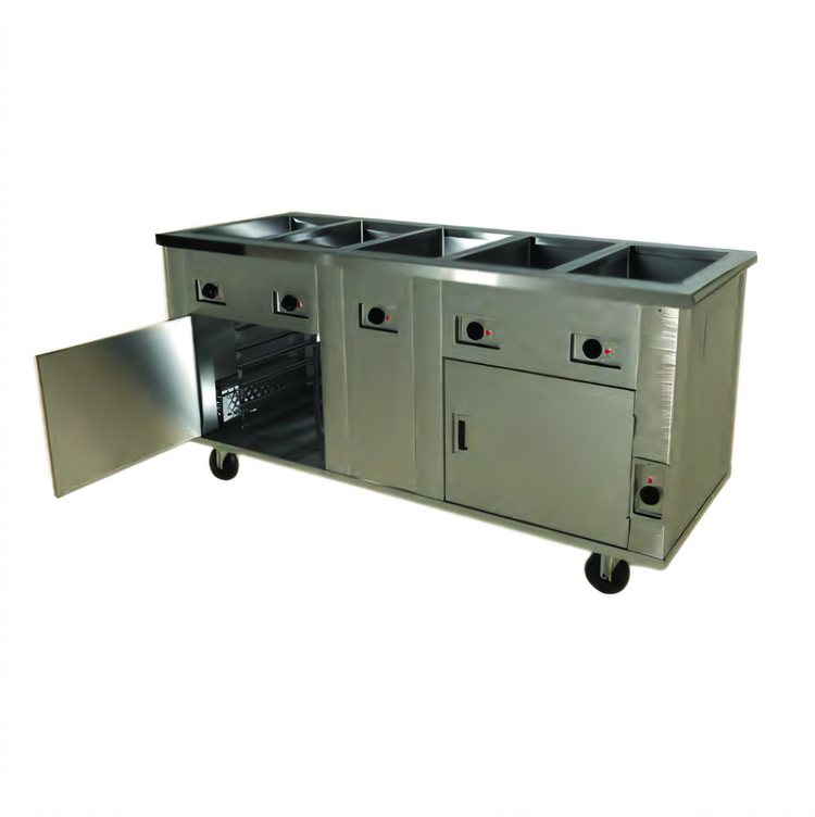 Product image #1 for DineXpress DXP3HFHIB 3-Well Electric Hot Food Serving Counter with Heated Base