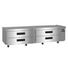Thumbnail image #1 for Hoshizaki Steelheart 98 Inch Two-Section Refrigerated Equipment Stand with 4 Drawers