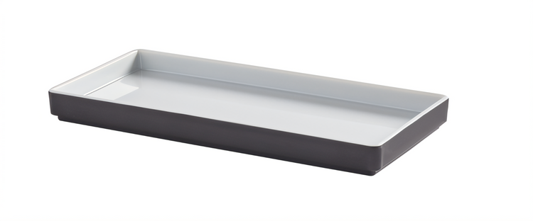 Product image #1 for American Metalcraft Unity Collection 10-Inch Rectangular Melamine Serving Platter, Graphite