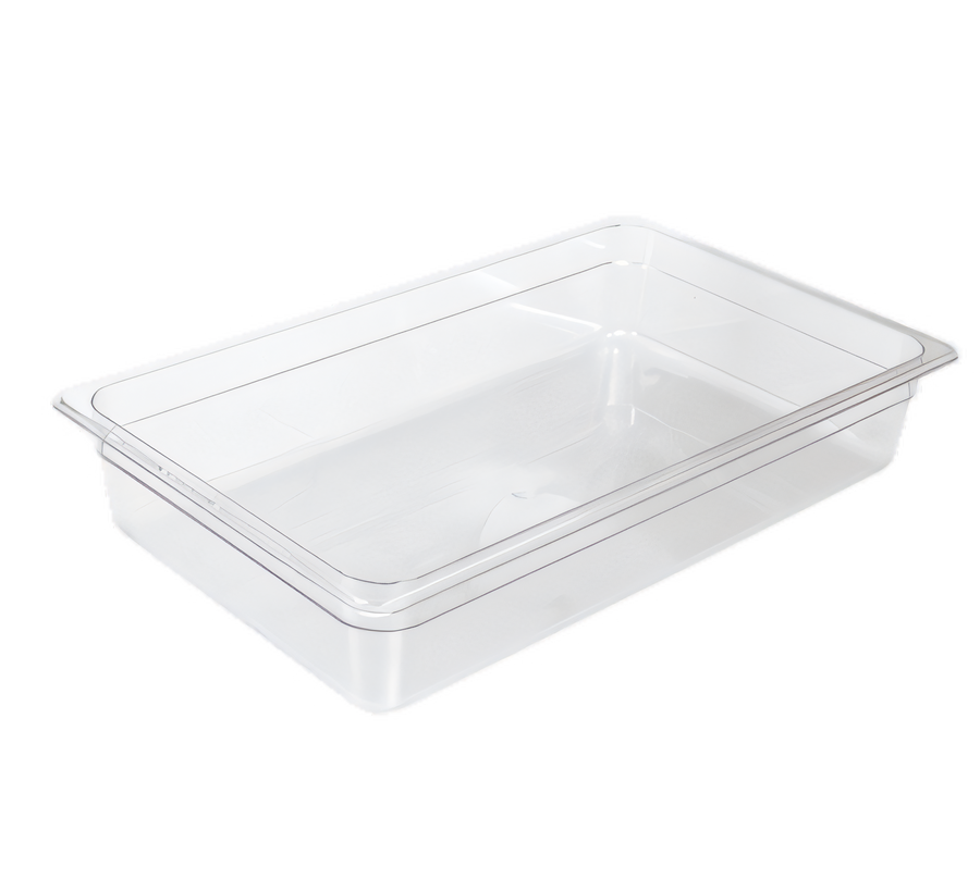 Product image #1 for Crestware Full-Size Clear Polycarbonate Food Pan, 4-Inch Deep