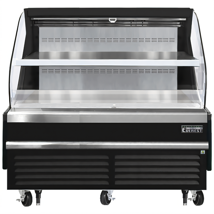 Product image #1 for Everest Refrigeration EOMH-72-B-35-T 73-1/4-Inch Horizontal Open Display Merchandiser with Bottom-Mount Refrigeration, Black