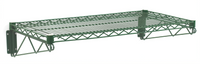 Olympic Wall-Mounted Wire Shelf Kit, 18 x 36 Inch Shelf with 2 Wall Brackets, Green-Guard Epoxy Finish