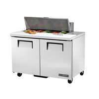 True 48-Inch 2-Section Sandwich/Salad Prep Table with 10-Pan Top and 2 Doors