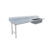 Thumbnail image #1 for Omcan USA Straight 16/304 Stainless Steel Soiled Dishtable with Two Pre-Rinse Sinks, 120 x 30 x 44 Inches, Left-to-Right Operation