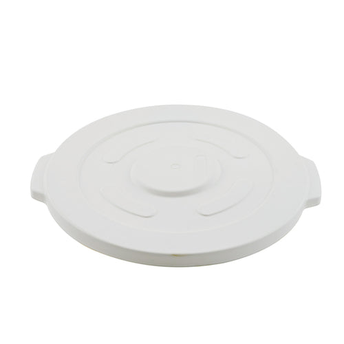 Product image #1 for Winco Flat Round 10 Gallon White Polypropylene Trash Can Lid