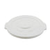 Thumbnail image #1 for Winco Flat Round 10 Gallon White Polypropylene Trash Can Lid
