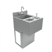 BK Resources UBB-21-SSP18-P-G Underbar Speed Station with Dump Sink, Glass Rinser, and Dipper Well