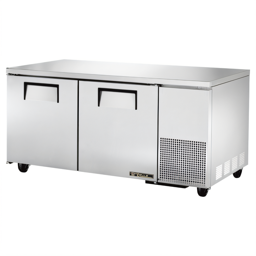 Product image #1 for True TUC-67-HC 2-Section Deep Undercounter Solid Door Refrigerator, 67-1/4 Inches Wide, Stainless Steel