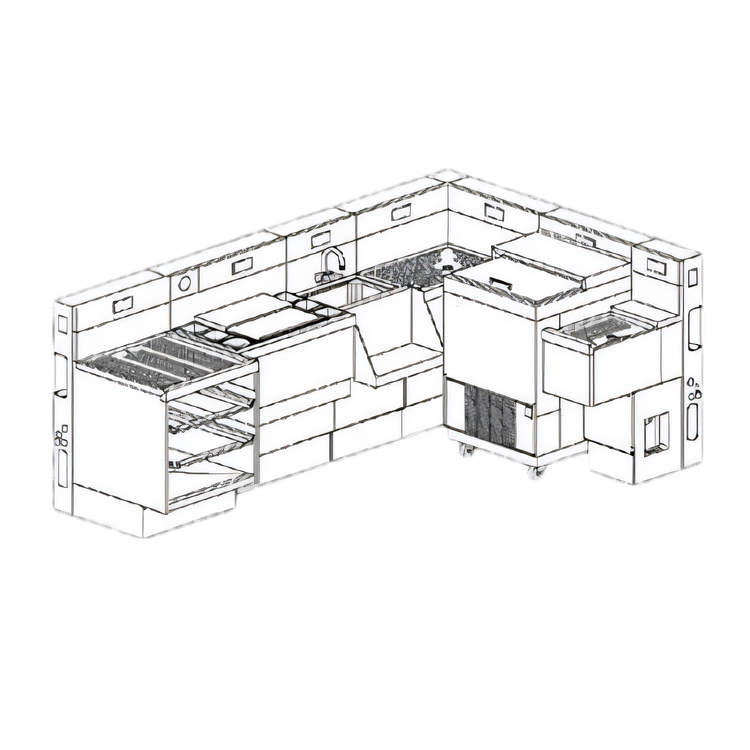 Product image #1 for Perlick Top Shelf Modular Bar System 6-Inch Bar Structure Section