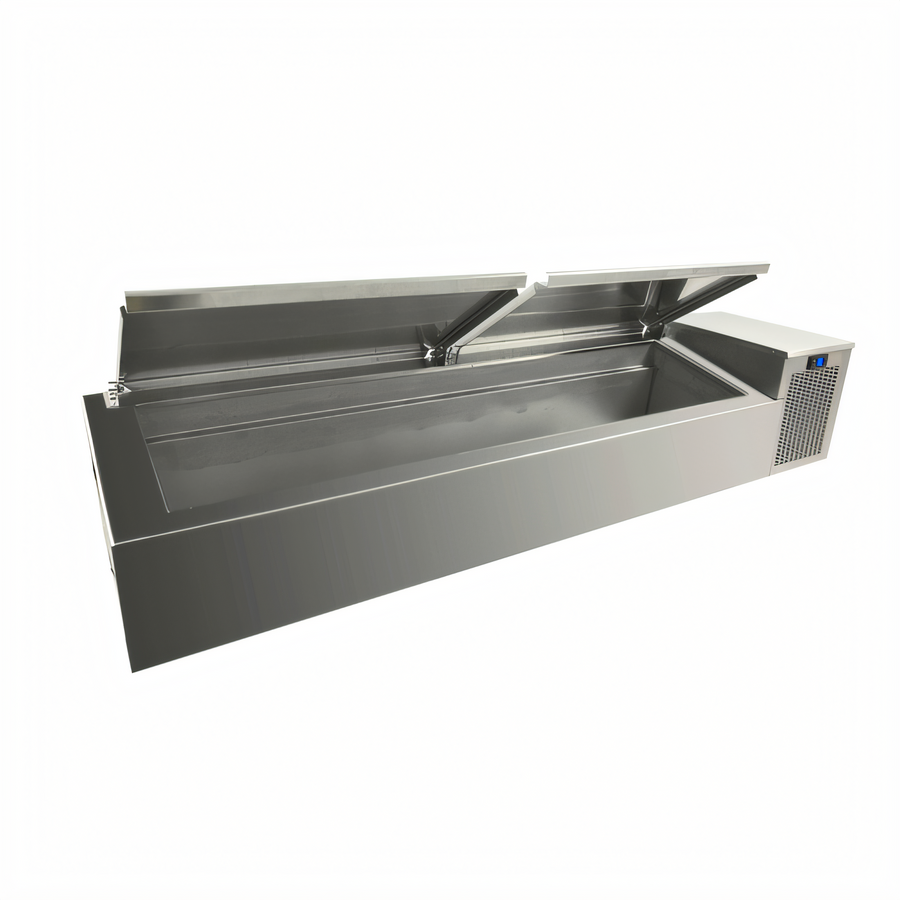 Product image #1 for Randell 46-Inch Refrigerated Countertop Condiment Rail, 4 Pan Capacity