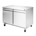 Thumbnail image #1 for Infrico USA IUC-UC48R Two-Section Undercounter Refrigerator, 14 cu. ft., Bottom-Mounted Self-Contained, Solid Doors, Stainless Steel