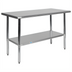 Thumbnail image #1 for 48-Inch x 24-Inch Stainless Steel Prep and Work Table with Undershelf