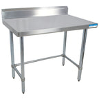 Thumbnail image #1 for BK Resources CVTR5OB-7230 72" x 30" 16-Gauge 304 Stainless Steel Work Table with 5-Inch Riser and Open Base