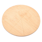 Thumbnail image #1 for Omcan USA 81216 Round Beech Plywood Cutting Board, 19.7-Inch Diameter, 1/2-Inch Thick, 8 Carved Slices