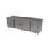 Thumbnail image #1 for BK Resources 84-Inch Enclosed Chef Table with Sliding Doors, 304 Stainless Steel Top