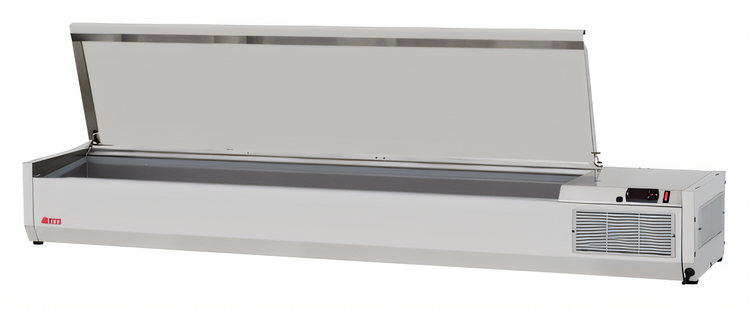 Product image #1 for Turbo Air E-Line 70-7/8-Inch Countertop Salad Prep Table with Side-Mounted Self-Contained Refrigeration, 8 GN 1/3 Pan Capacity