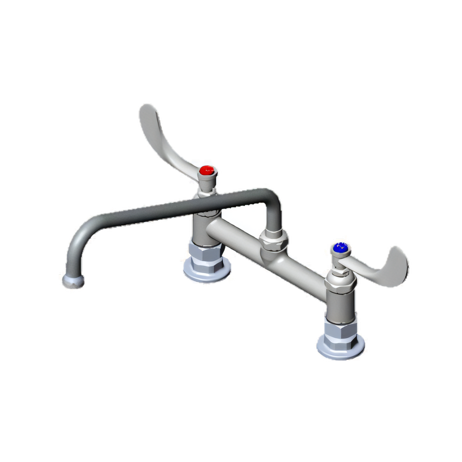 Product image #1 for Double Deck-Mount Pantry Mixing Faucet with 12-Inch Swing Nozzle and 8-Inch Adjustable Centers