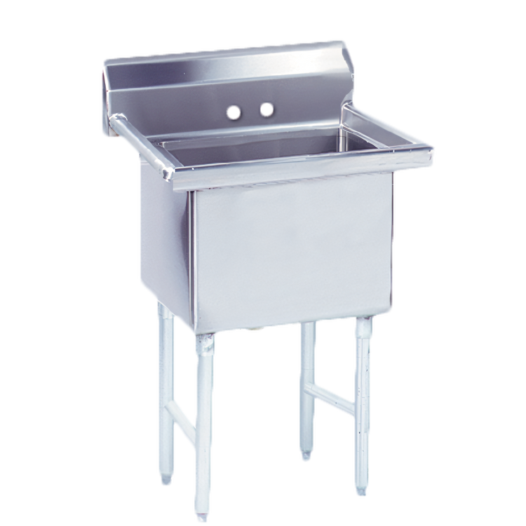 Product image #1 for Advance Tabco FS-1-1620 1-Compartment Fabricated Stainless Steel Sink with Legs and Tile Edge Splash
