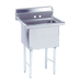 Thumbnail image #1 for Advance Tabco FS-1-1620 1-Compartment Fabricated Stainless Steel Sink with Legs and Tile Edge Splash