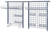 Quantum Store Grid Medium-Duty Wall-Mounted Shelving Starter Kit with 72-Inch Wall Track