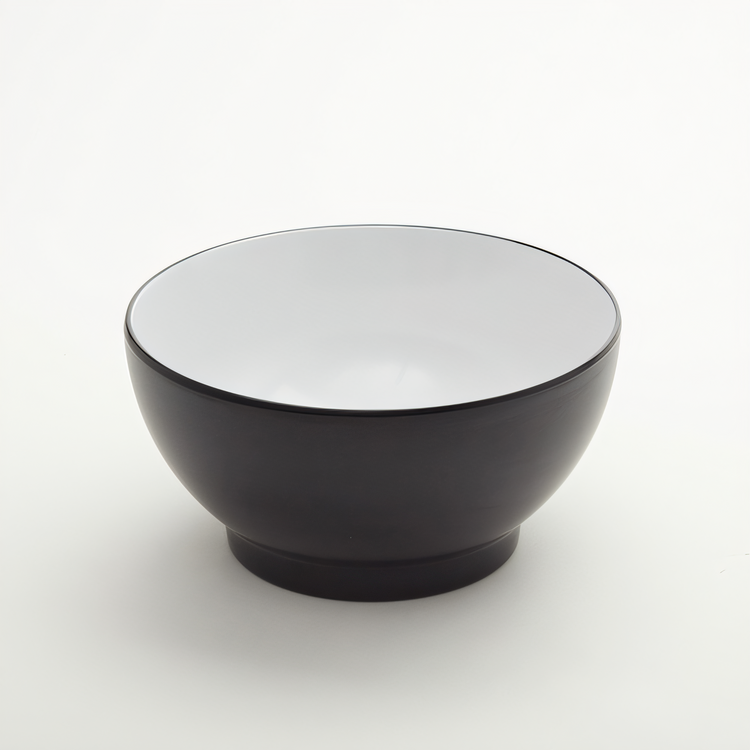 Product image #1 for American Metalcraft 50 oz Round Melamine Noodle Bowl, Black/White