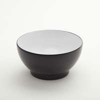 American Metalcraft 50 oz Round Melamine Noodle Bowl, Black/White