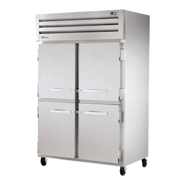 Product image #1 for True SPEC SERIES Two-Section Reach-In Freezer, -10°F, 4 Half Doors with Locks, Self-Contained Top-Mounted