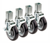 Thumbnail image #1 for Krowne Royal Series 5-Inch Locking Shelving Casters for 1-1/4-Inch Square Posts, Set of 4