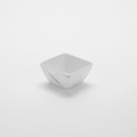 American Metalcraft Naturals 19 oz Square Melamine Bowl, White Marble Pattern