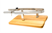 Omcan 18/8 Stainless Steel Prosciutto Holder with Wooden Base