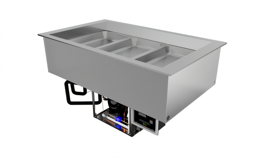 Product image #1 for Hatco Quick Ship 3-Pan Top-Mount Drop-In Refrigerated Well, R-290, Self-Contained