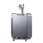 Thumbnail image #1 for Summit Commercial Summit Appliance BC74OSCOMTRIPLE 24-Inch Indoor/Outdoor Triple-Tap Beer Dispenser, Stainless Steel, 3 1/6-Keg Capacity