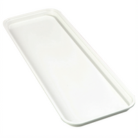 Carlisle Fiberglass Bakery & Food Display Market Tray, 25-1/2 x 8-3/4 x 1-1/8 Inch, Pearl White