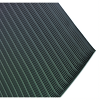 San Jamar Anti-Fatigue Sponge Vinyl Runner Mat, 3' x 60', Black