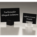 Thumbnail image #1 for American Metalcraft TAGA8WT Mini Black Chalk Cards with White Marker, Picks & Acrylic Holders, 3 x 2 Inch, Pack of 20 Case of 15
